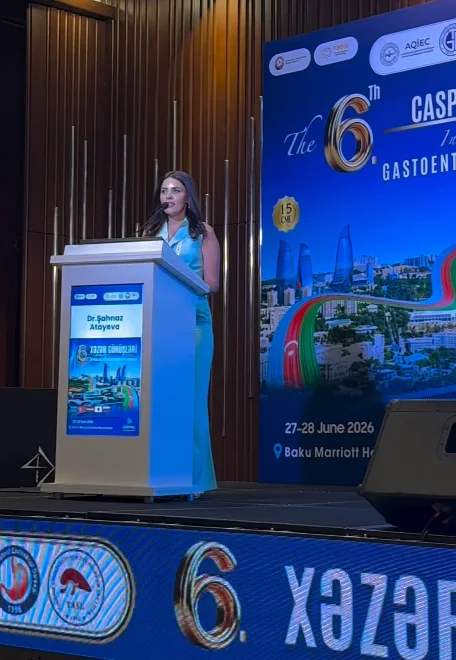 Dr. Şahnaz Atayeva 6-cı «Xəzər Görüşləri» konfransında çıxış edir